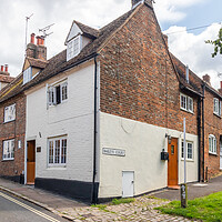 Buy canvas prints of Houses in Bailey's Court and Castle Street, Old Aylesbury, by Kevin Hellon