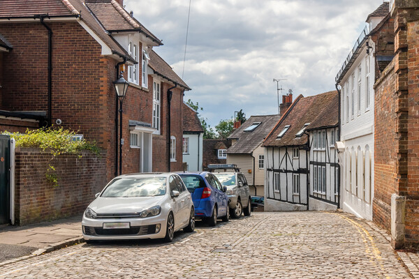 Houses on Parsons Fee, Old Aylesbury, Picture Board by Kevin Hellon