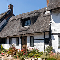 Buy canvas prints of Thatched cottages in Wendover by Kevin Hellon