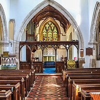 Buy canvas prints of Interior of St Dunstan's Church in Monks Risborough by Kevin Hellon