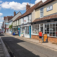 Buy canvas prints of Looking down Tthe Butter Market, Thame by Kevin Hellon