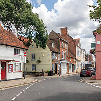 Buy canvas prints of Looking down Temple Street from Temple Square, Old Aylesbury, by Kevin Hellon