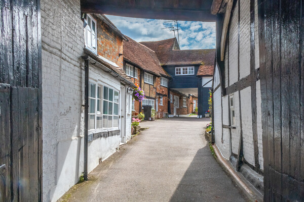 Entrance to mews cottages in  Old Amersham Picture Board by Kevin Hellon