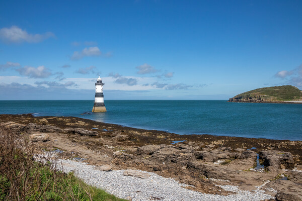 Penmon Lighthouse. and Puffin Island, Picture Board by Kevin Hellon