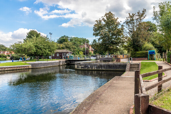 Hambleden Lock, River Thames Picture Board by Kevin Hellon