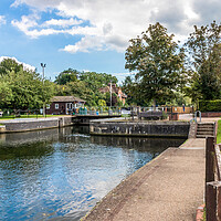 Buy canvas prints of Hambleden Lock, River Thames by Kevin Hellon
