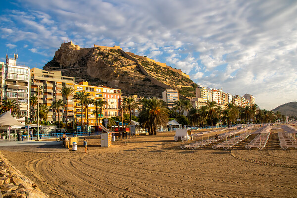 Alicante Beach at sunrise, Spain Picture Board by Kevin Hellon
