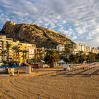 Buy canvas prints of Alicante Beach at sunrise, Spain by Kevin Hellon