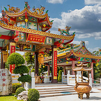 Buy canvas prints of Chinese temple, Mae Sot, Thailand by Kevin Hellon