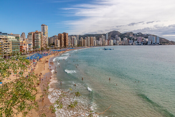 Llevant Beach, Benidorm Picture Board by Kevin Hellon