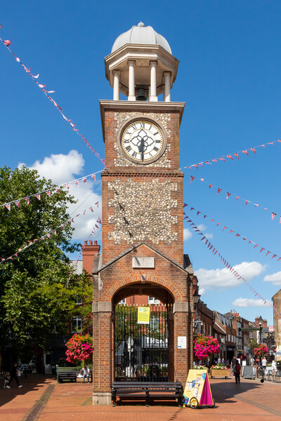 The Clock Tower, Market Square, Chesham, Picture Board by Kevin Hellon