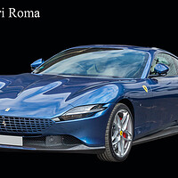 Buy canvas prints of Ferrari Roma Italian sports car by Kevin Hellon