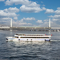 Buy canvas prints of Ferry on the Bosphorous by Kevin Hellon