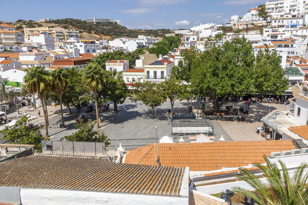 View over the main square, Albufeira, Portugal Picture Board by Kevin Hellon
