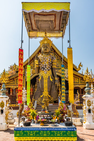 Buddha Statue Thai Temple Picture Board by Kevin Hellon
