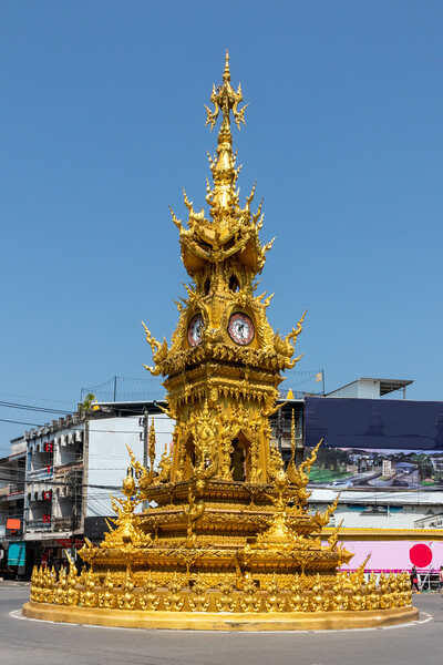 Chiang Rai Clock Tower Elegance Picture Board by Kevin Hellon