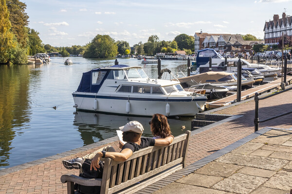 Thames Boats Henley Picture Board by Kevin Hellon