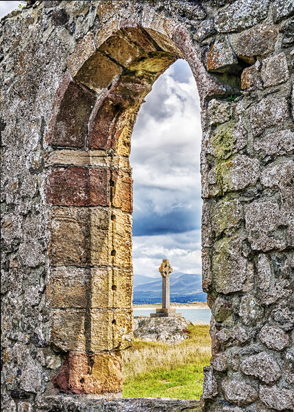 Lladdwyn Island Castle Ruins Picture Board by Kevin Hellon
