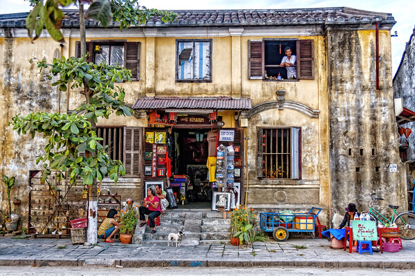 Vibrant Street Life Hoi An Picture Board by Kevin Hellon
