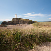 Buy canvas prints of Lighthouse on Llanddwyn island, Anglesey, Gwynedd, by Kevin Hellon