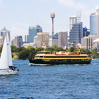 Buy canvas prints of The Manly ferry  by Kevin Hellon