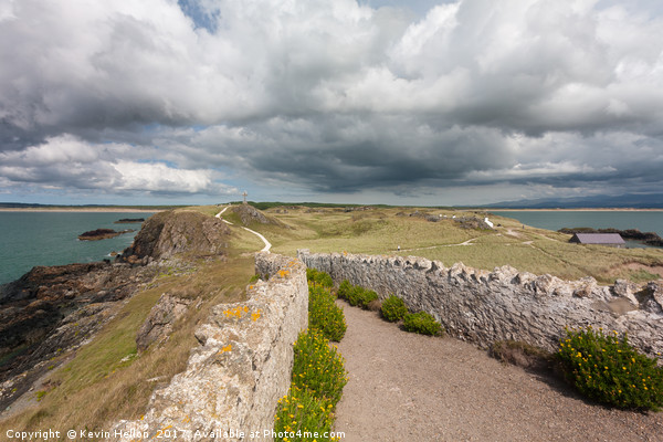 Pathway to cross on Llanddwyn island, Anglesey, Gw Picture Board by Kevin Hellon