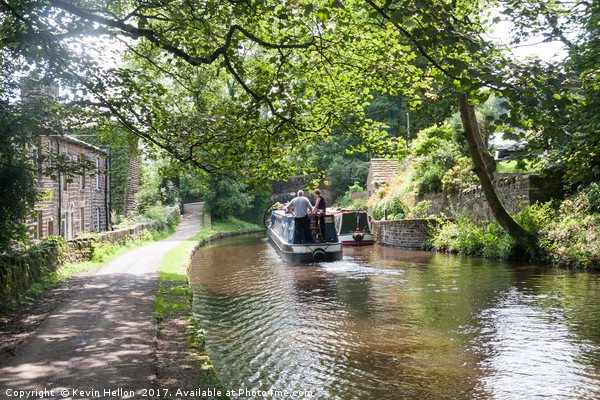 Pound and lock on the Huddersfield Narrow Canal, U Picture Board by Kevin Hellon