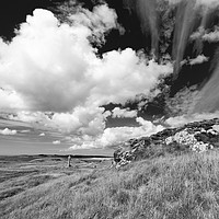 Buy canvas prints of Cloud formation over  Llanddwyn island, Anglesey,  by Kevin Hellon