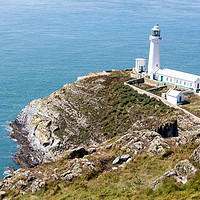 Buy canvas prints of North stack lighthouse by Kevin Hellon