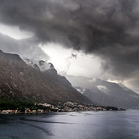Buy canvas prints of Dark stormy clouds  by Kevin Hellon