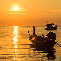 Buy canvas prints of Sunset, Bang Tao beach, Phuket, Thailand by Kevin Hellon