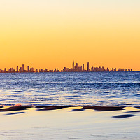 Buy canvas prints of Sunset over Surfers Paradise by Kevin Hellon