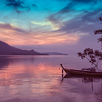 Buy canvas prints of Dawn in Phang Nga Bay from Phuket, Thailand by Kevin Hellon