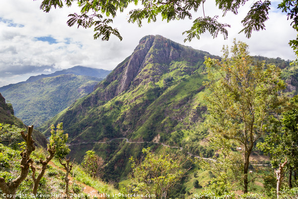 Mountain view near Ella, Sri Lanka Picture Board by Kevin Hellon