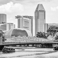 Buy canvas prints of Bum boats on the Singapore river by Kevin Hellon
