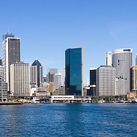 Buy canvas prints of Sydney central business district from the harbour  by Kevin Hellon