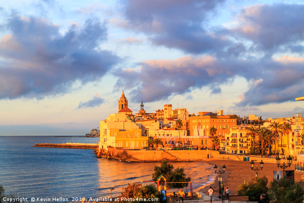 View of Sitges, Spain  Picture Board by Kevin Hellon