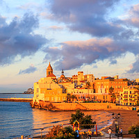Buy canvas prints of View of Sitges, Spain  by Kevin Hellon