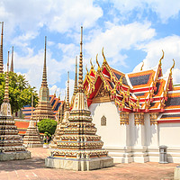 Buy canvas prints of Stupas in Wat Pho by Kevin Hellon