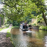 Buy canvas prints of Pound and lock on the Huddersfield Narrow Canal, U by Kevin Hellon