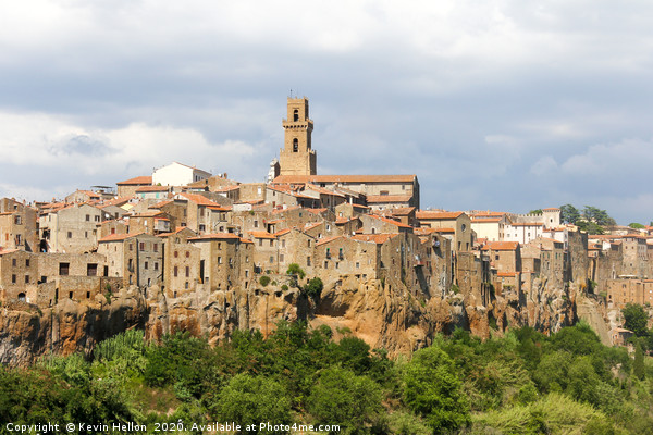 View of Pitigliano, Tuscany, Italy Picture Board by Kevin Hellon