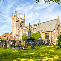 Buy canvas prints of St Mary and All Saints church and churchyard    by Kevin Hellon