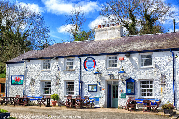 The historic Ship Inn in Red Wharf Bay, Anglesey,  Picture Board by Kevin Hellon