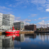 Buy canvas prints of Lightship, Canning Dock, Liverpool by Kevin Hellon