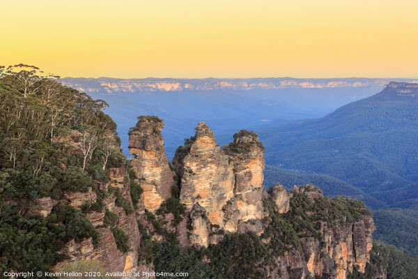 The Three Sisters, Blue Mountains Picture Board by Kevin Hellon