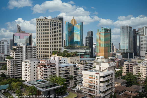 Bangkok Skyline  Picture Board by Kevin Hellon