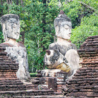 Buy canvas prints of Buddha statues  by Kevin Hellon