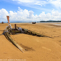 Buy canvas prints of Old boat buried in the sand by Kevin Hellon