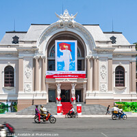 Buy canvas prints of The Saigon Municipal Opera House. by Kevin Hellon