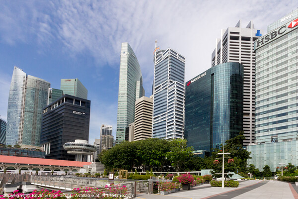 Bank offices buildings in Singapore taken from COllyer Quay Picture Board by Kevin Hellon